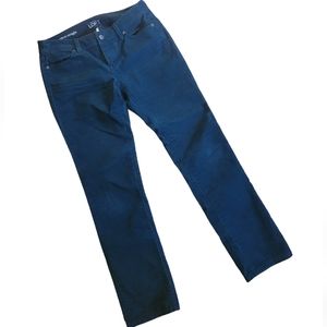 Ann Taylor LOFT Dark Teal Corduroy Modern Straight 27/4 Petite